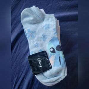 Disney Lilo And Stitch Pack Of 5 No Show Ankle Socks